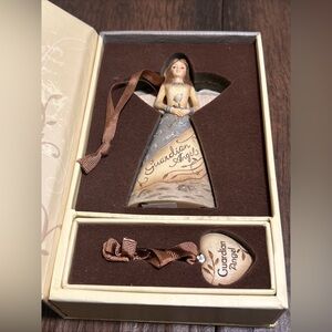 Elements Guardian Angel & Heart Ornament By Pavilion Gift Co. 2007 NEW